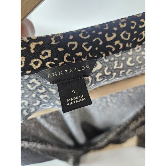 Ann Taylor Polka Dot Front Wrap Mini Dress Long Sleeve Size 0 - Picture 5 of 5